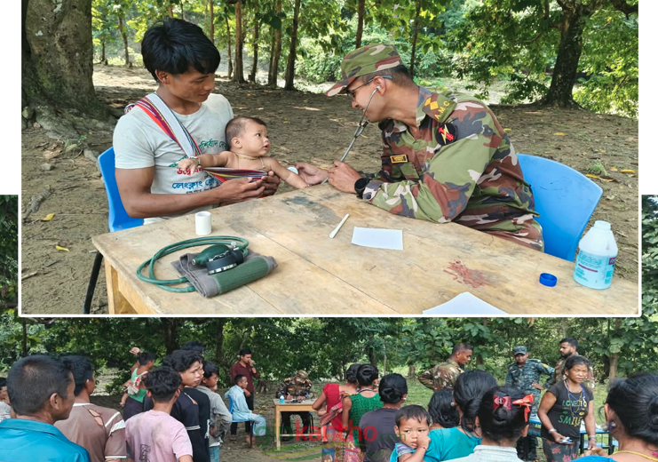 দুর্গম পাহাড়ি জনপদে তিন শতাধিক মানুষকে সেনাবাহিনীর বিনামূল্যে চিকিৎসাসেবা